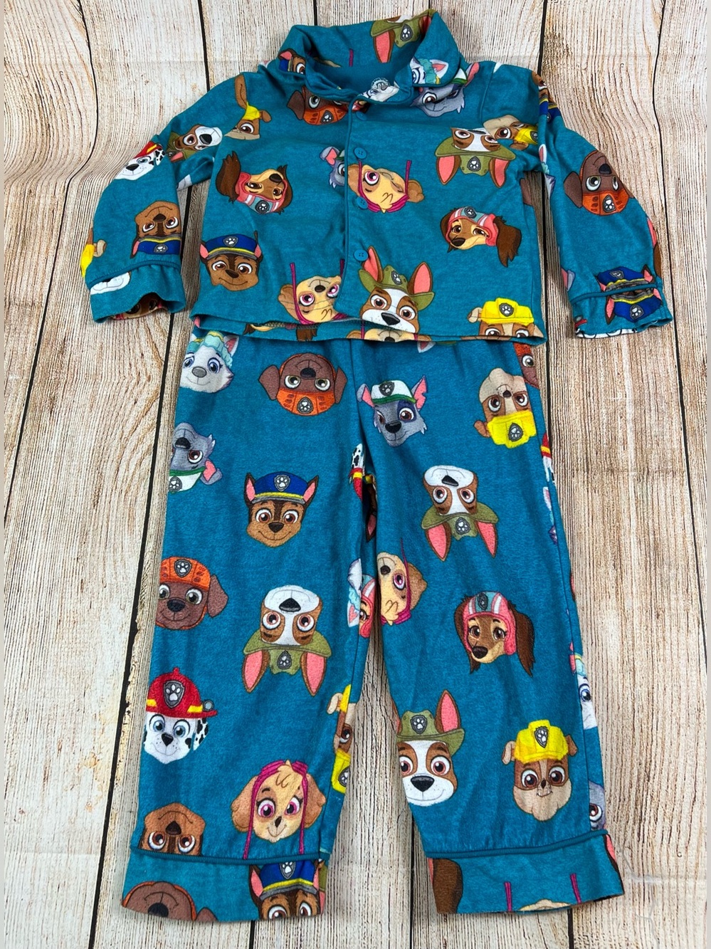 Paw Patrol Nickelodeon The Mighty Movie Pajamas Set Top & Pants Toddler Size 4T